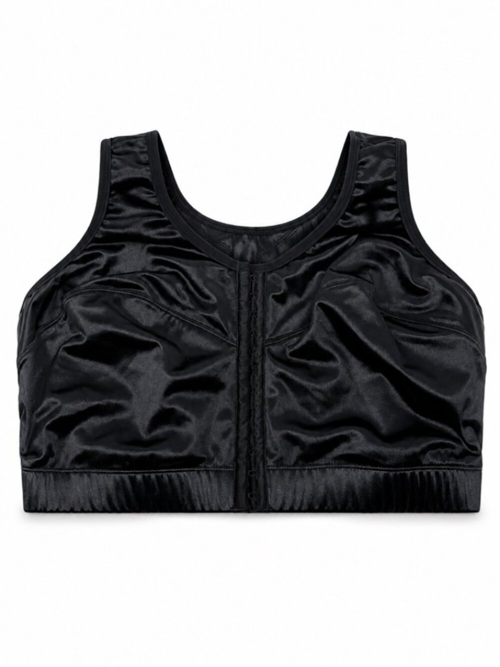 Enell NL100 High Impact Sports Bra Black Front Hook Closure Size 7